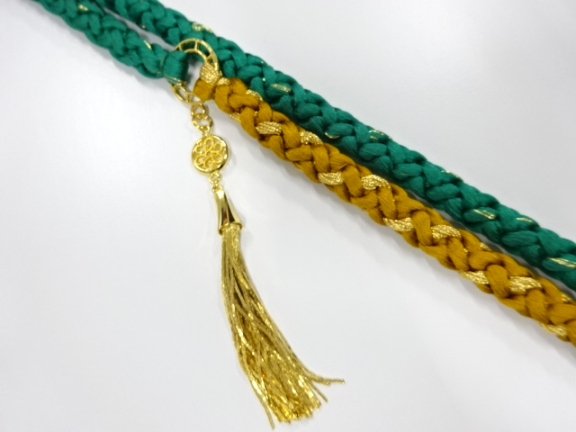 未使用品　正絹　振袖用　手組帯締め